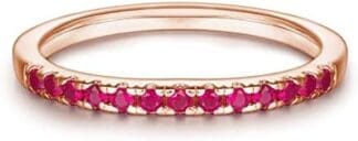 Banemi Tous Anillo Plata, Anillos para Mujer de Zirconia Cúbica Ronda Anillo de Pareja de Regalo Talla 9,5-22