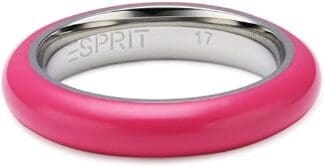ESPRIT Anillo de mujer de acero inoxidable rodiado y resina Marin 68 Blue