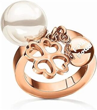 Folli Follie Anillo de mujer de acero inoxidable de la marca, color rosa, talla 14 (referencia: 3R15T026RWW)