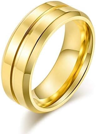 YAZILIND simple titanio acero banda anillo de los hombres anillos del día del padre cumpleaños joyería regalo