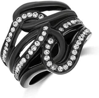 GIOIAPURA Anillo de mujer de Kaloos de la colección Emotion. Joya de color negro, talla 15. La referencia es KA22815.