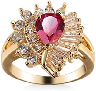 Stfery Anillo Plata Ley, Anillo De Pedida De Mano Chapado en oro Anillo Pedida Plata para Día de san valentín