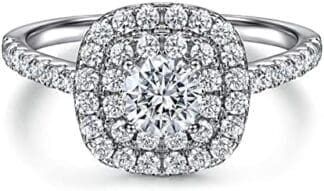 Banemi Anillo de Plata Mujer, Anillos de Compromiso de Circón Anillo Pareja 9,5-22