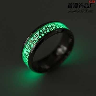 ROSETOR, 1pc anillo de acero inoxidable para hombres League of Legends anillo luminoso de acero de titanio (Plata) - Imagen 4