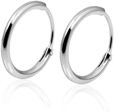 Gyj&mmm Pendientes Pendientes for Mujeres Hombres más Gruesos Que los Pendientes de círculo Redondo Normales Aros Aros Anillos de Oreja Joyas Pendientes para Mujer (Metal Color : 16mm)