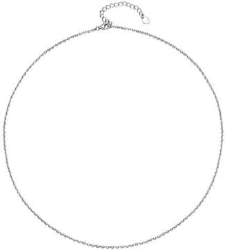 Silvora Delgado Collares de Plata Ley para Mujeres Collar de Rolo 36/41/46/56/66/76cm Largo con 5cm Alargador