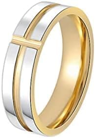 YAHOYA Cruz templaria Anillo Azul de Acero Inoxidable Boda Hombres Anillos de Moda cúbicos para Hombres joyería Cruz Anillo absoluto de Oro - Imagen 2