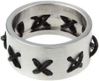 ESPRIT - Anillo de Acero Inoxidable con ónice, Talla 23 (20,06 mm)