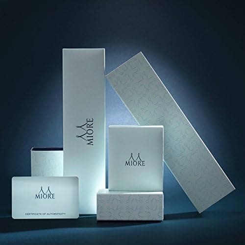 Miore Anillo para mujer de 0,02 quilates con piedras preciosas, cuarzo rosa y 2 diamantes, anillo de oro rosa de 9 quilates/oro 375 - Imagen 6