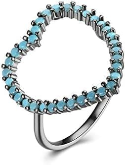 Blisfille Anillos de Niña Oro Anillos Unisex Compromiso Anillo 25 Aniversario Anillo de Luna Anillos Mujer Plata Ajustables