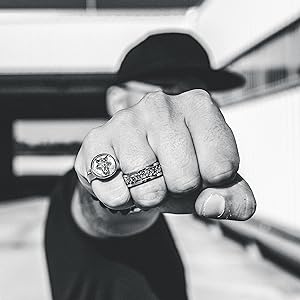 Anillo De Acero Inoxidable, Anillo De 8 Mm, Anillo Negro, Banda De