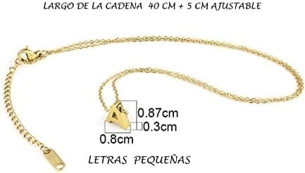 Collar para mujer con letra inicial con Hermosa caja de regalo. Acero inoxidable Colgantes con letras bisutería barata sobre con mensaje original Amigos Novios - Imagen 6