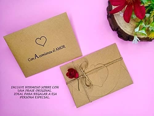 Collar para mujer con letra inicial con Hermosa caja de regalo. Acero inoxidable Colgantes con letras bisutería barata sobre con mensaje original Amigos Novios - Imagen 3
