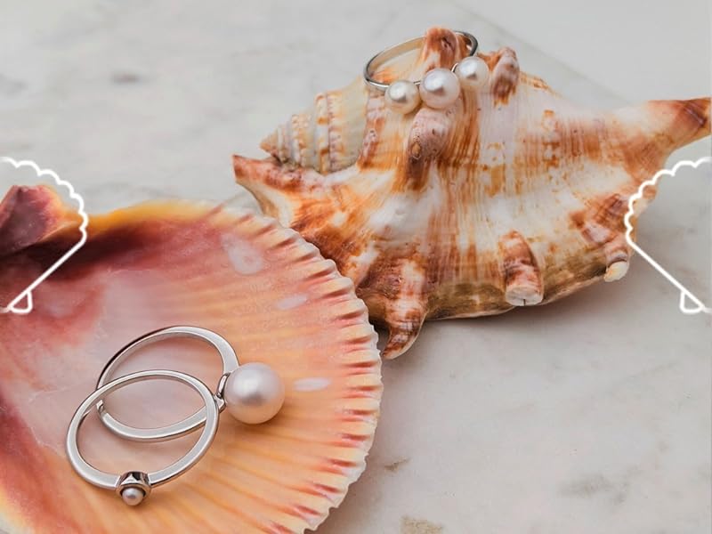 Colección de Anillos con Perlas en Plata de Ley