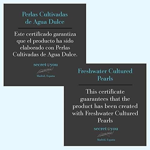 Secret & You Anillo de Perlas Cultivadas de Agua Dulce Redondas de 8,5 mm de Mujer Anillo de Plata de Ley 925 bañada en Rodio - 3 tallas - Imagen 4