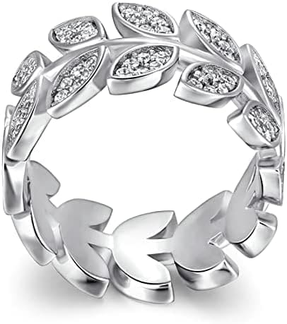 KnSam Juego De Anillos De Boda De Plata De Ley