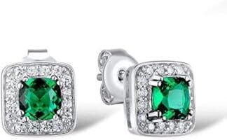 AdronQ Pendientes De Clip Aros Pendientes De Mujer Pendientes De Plata 925 con Piedra   Cubic Zirconia Joyas